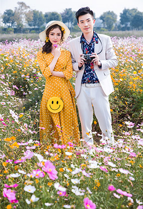婚纱照客片-花海