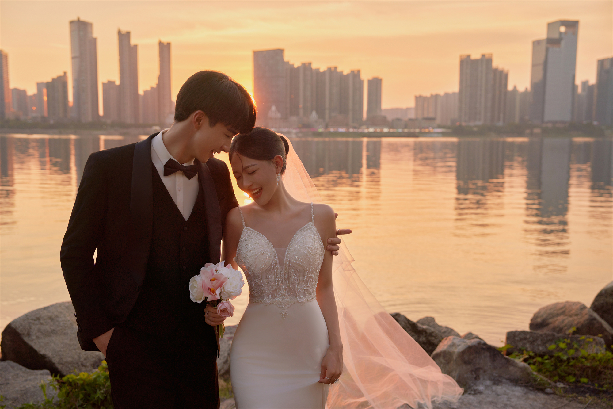 夕阳湖景-图片7